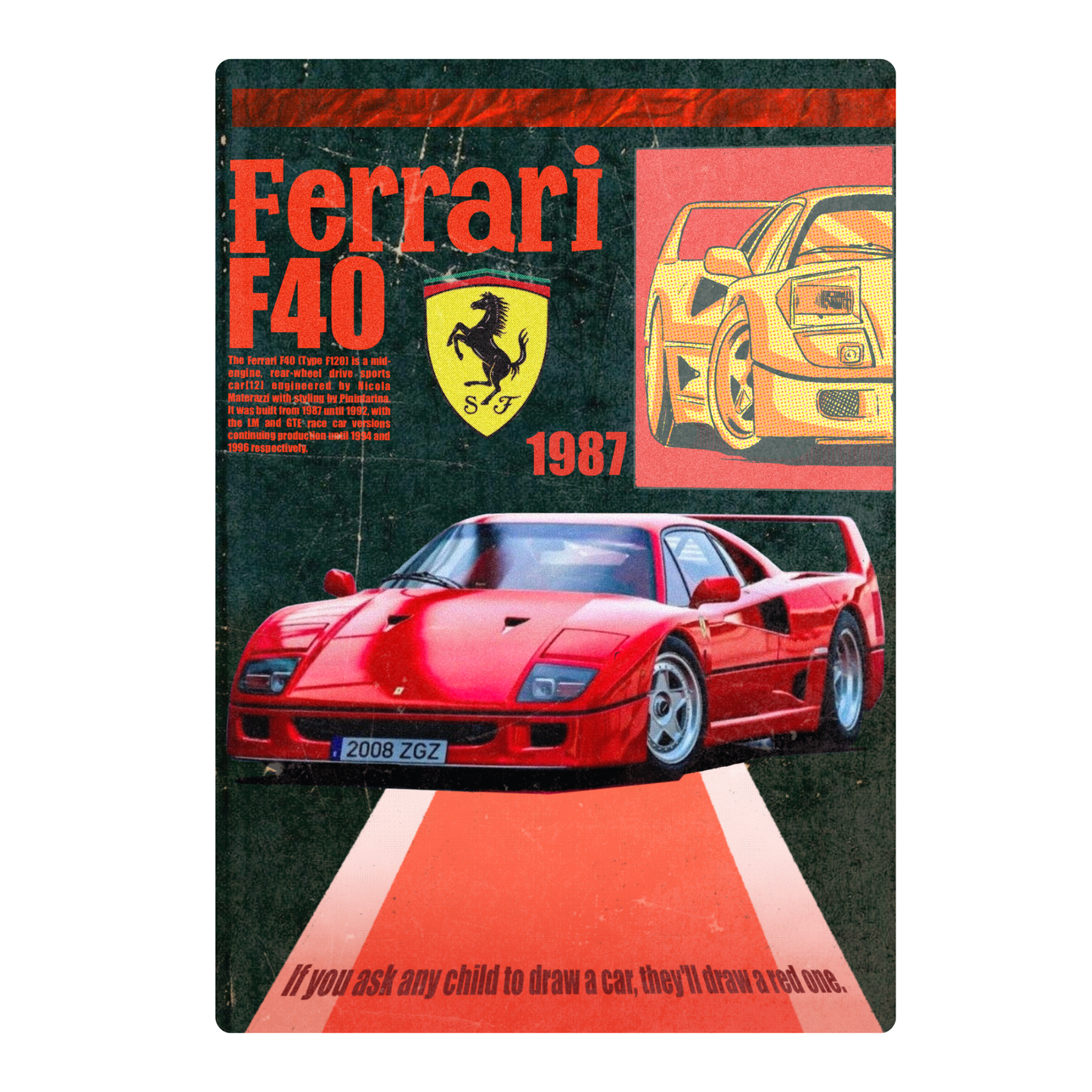 FERRARI F40 POSTER