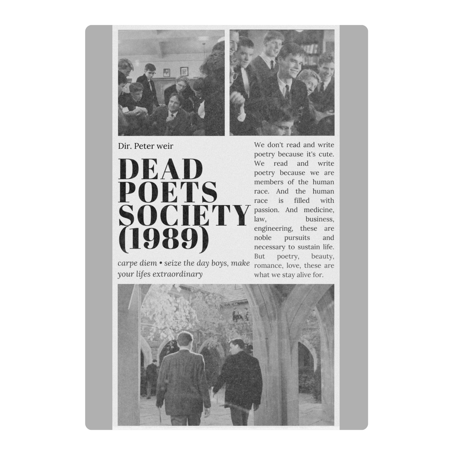 DEAD POETS SOCIETY POSTER