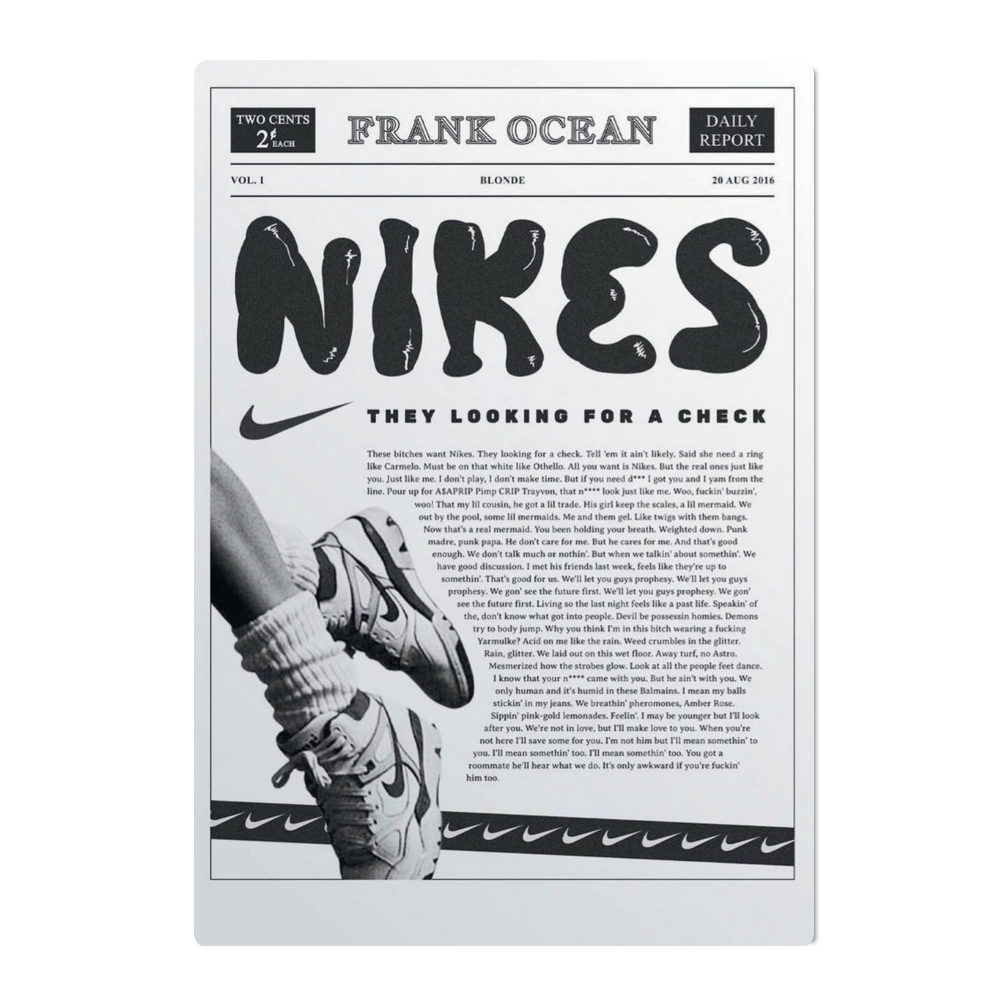 FRANK OCEAN- NIKES POSTER