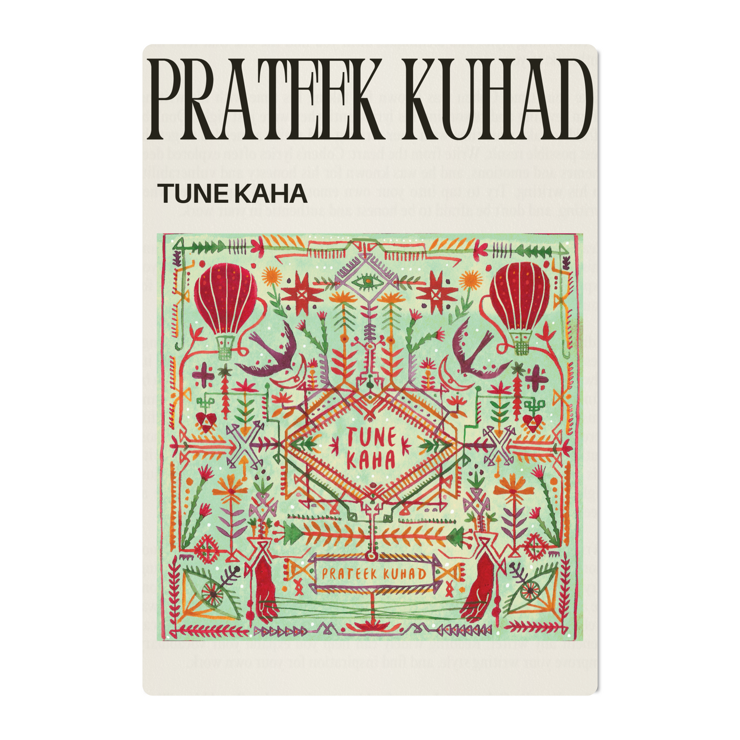 PRATEEK KUHAD – TUNE KAHA POSTER